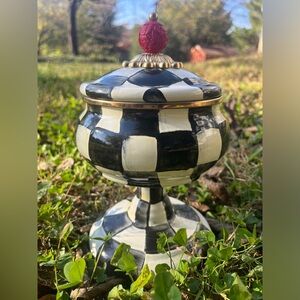 Mackenzie-Childs Courtly Check Curiosity Pot